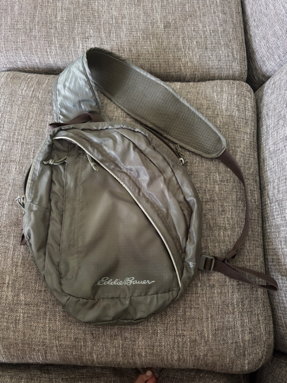 Eddie Bauer Olive Green Sling Bag